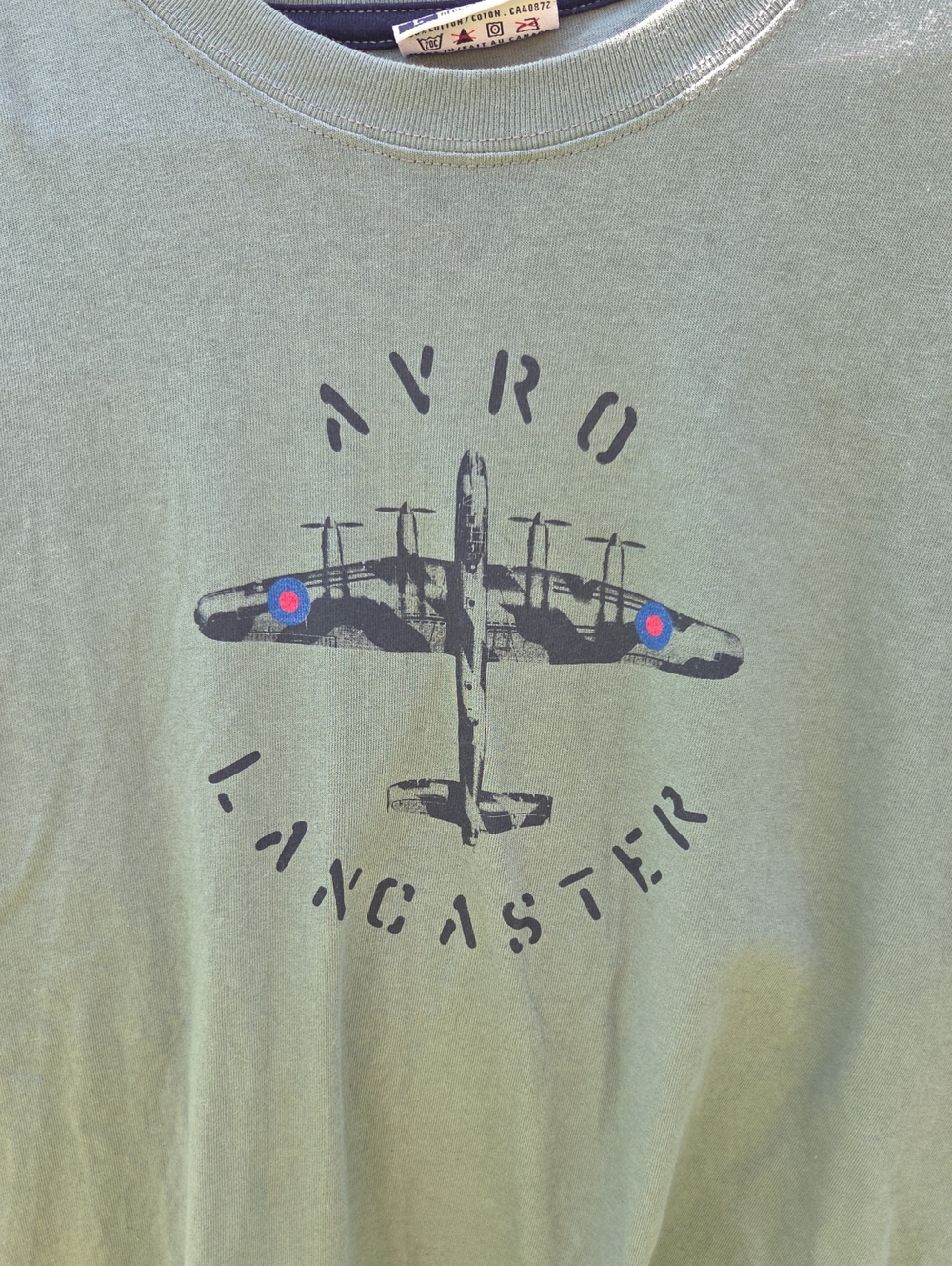 Avro Lancaster Graphic Tee - Olive Green